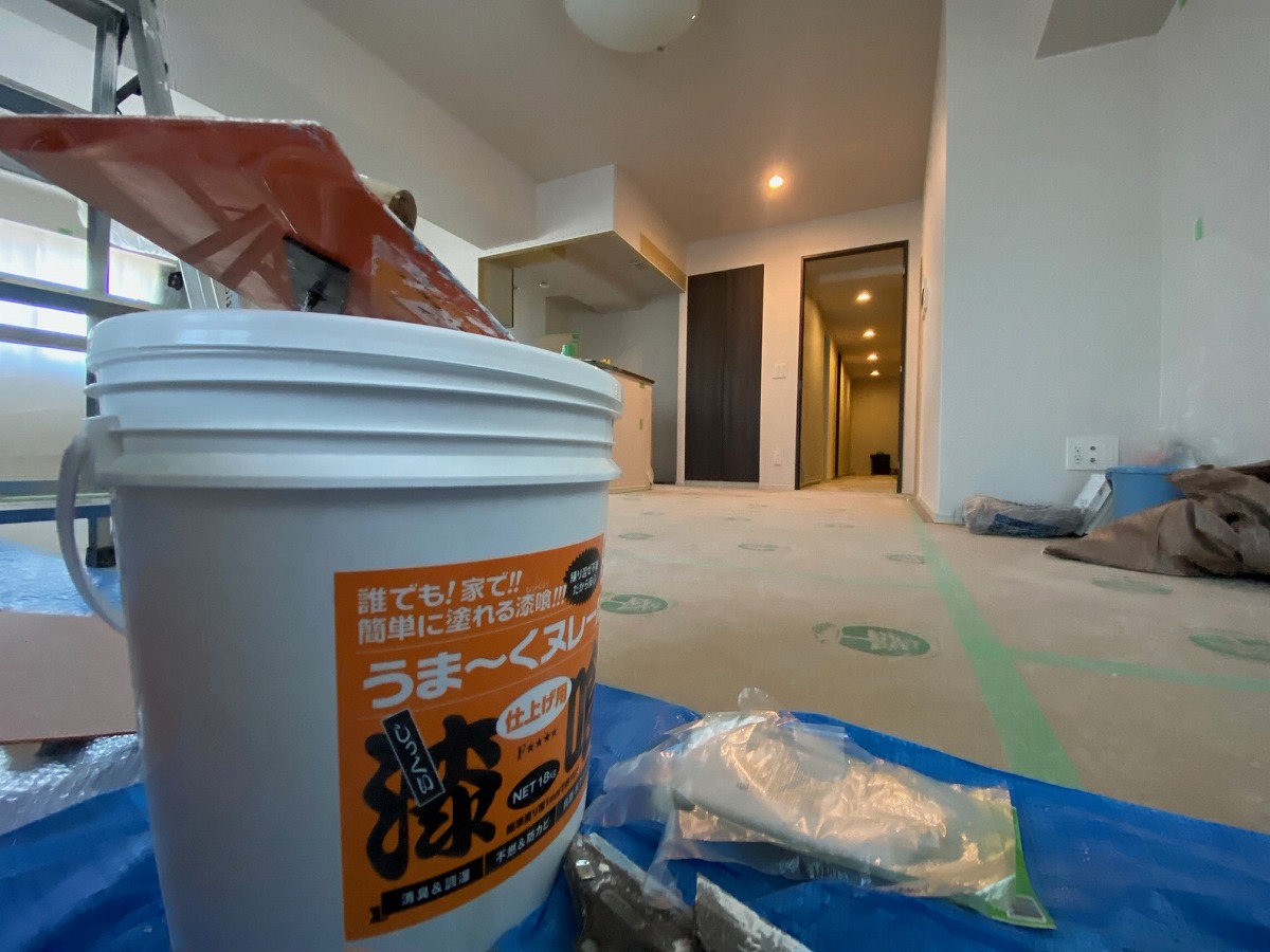 京都市中京区マンションリフォーム，おしゃれなリフォームDIY，京都で安心安全な工務店1位　うまーくヌレール漆喰